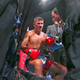 Russia’s Matt Korobov is checked during a stoppage in the second round of a WBA interim middleweight boxing match against Britain’s Chris Eubank Jr., Saturday, Dec. 7, 2019, in New York